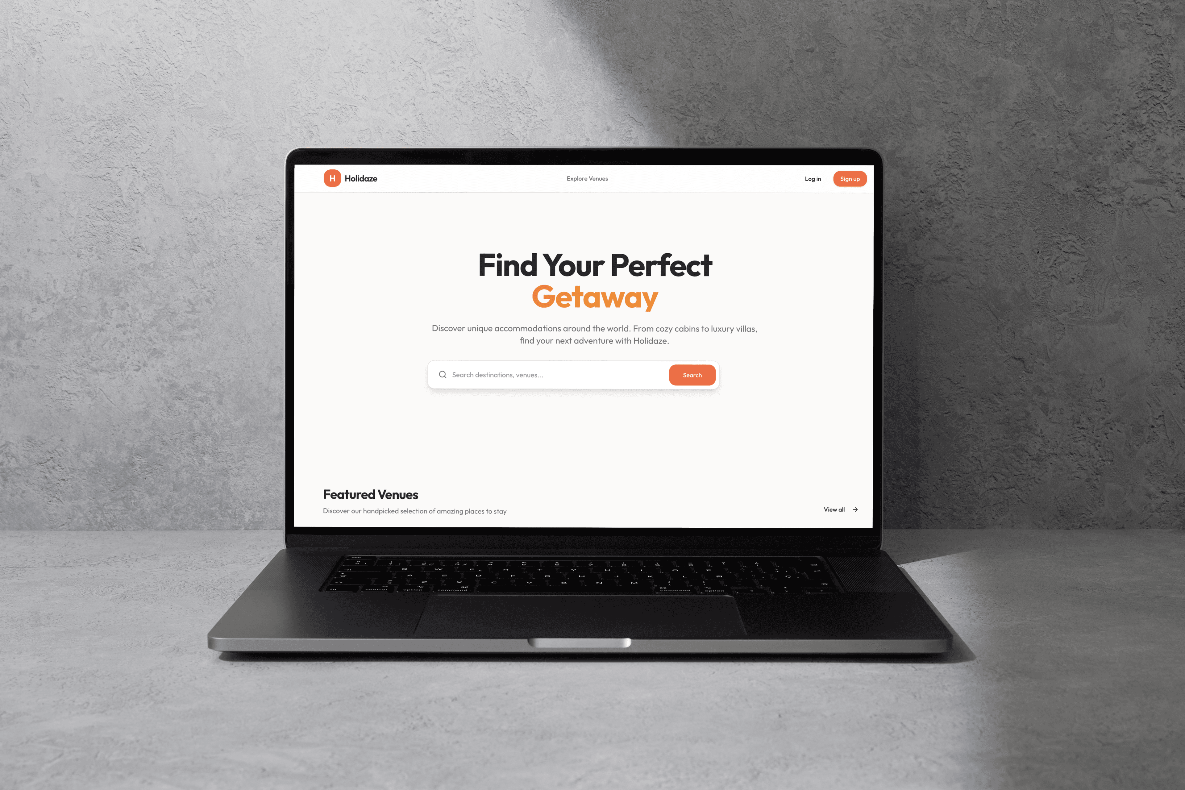 Holidaze booking platform screenshot